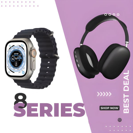 Apple Watch Series 8 Without Logo With Free P-9 Headphones My Store 